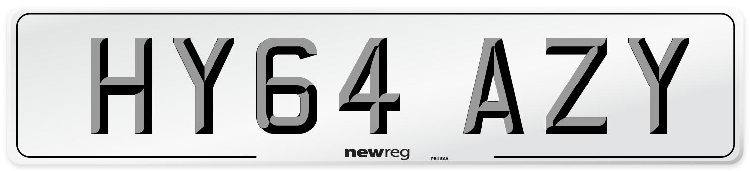 HY64 AZY Number Plate from New Reg